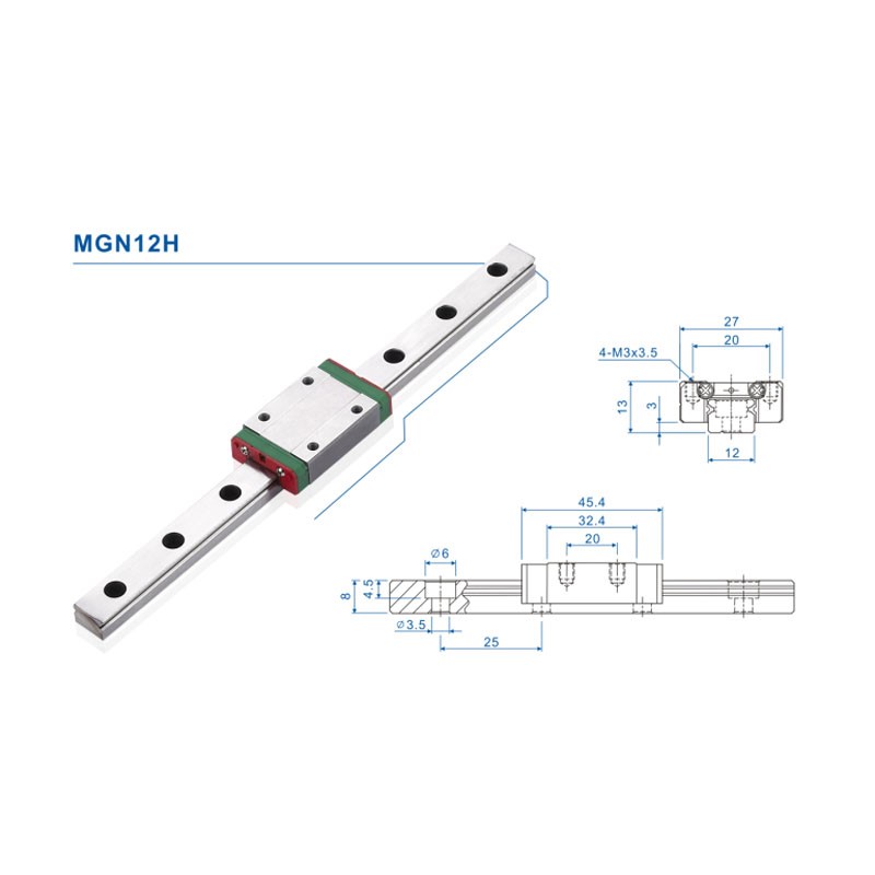 12mm Linear Guide MGN12 Rail 1 - Linear Rail Mgn12H Set 评论和价格